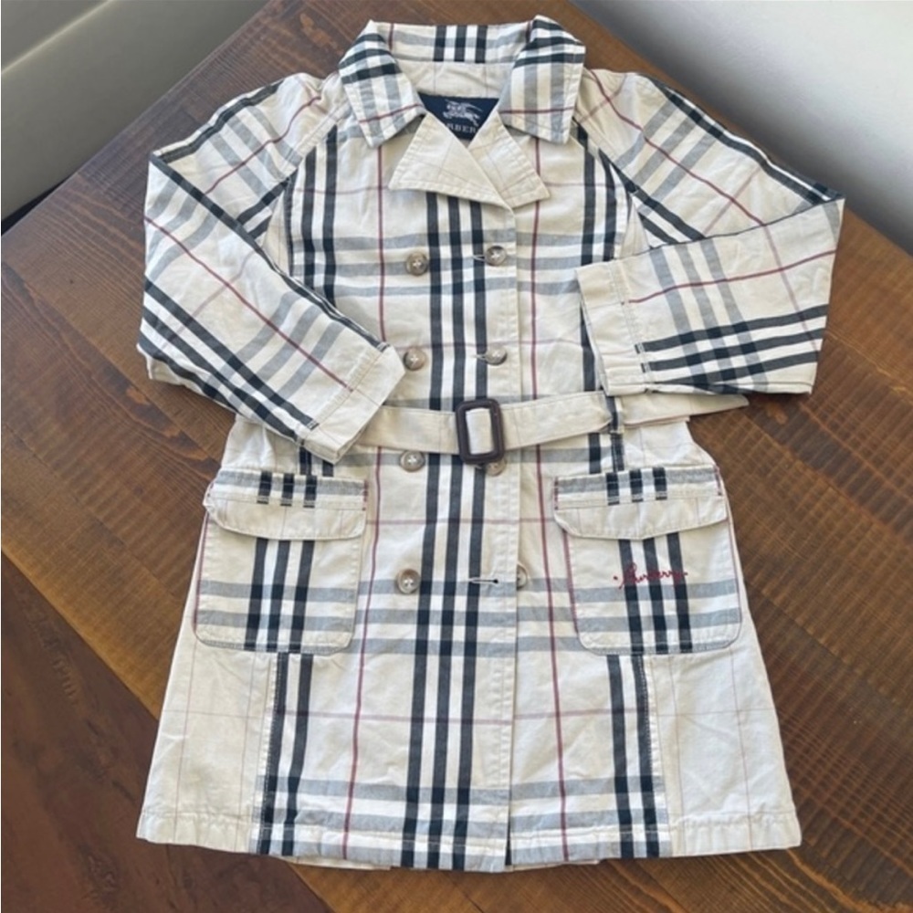 Burberry Kid baby Coat trench hood 12/18 months Burberry beige